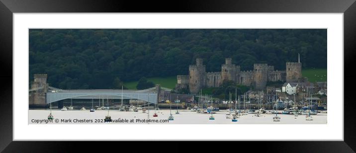 Conwy castle from Deganwy Framed Mounted Print by Mark Chesters