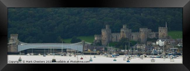 Conwy castle from Deganwy Framed Print by Mark Chesters