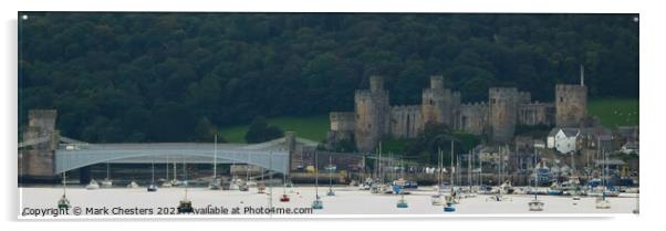 Conwy castle from Deganwy Acrylic by Mark Chesters
