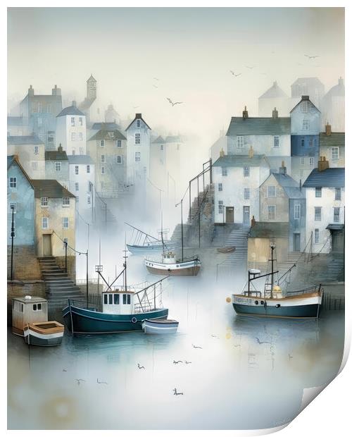Early morning mist Print by Brian Tarr