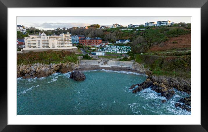 Rotherslade Bay on the Gower Peninsula Framed Mounted Print by Leighton Collins