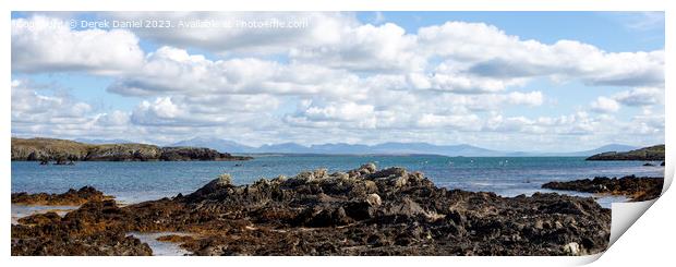 Borthwen Beach, Rhoscolyn, Anglesey (panoramic) Print by Derek Daniel