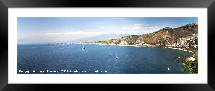 Sicilian panorama Framed Mounted Print by Steven Plowman