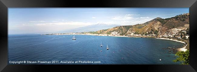 Sicilian panorama Framed Print by Steven Plowman