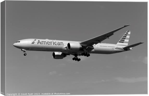 American Airlines Boeing 777-323  Canvas Print by David Pyatt