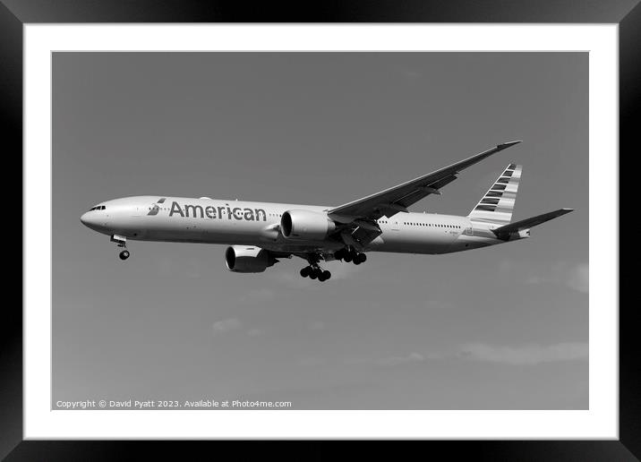 American Airlines Boeing 777-323  Framed Mounted Print by David Pyatt