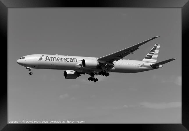 American Airlines Boeing 777-323  Framed Print by David Pyatt