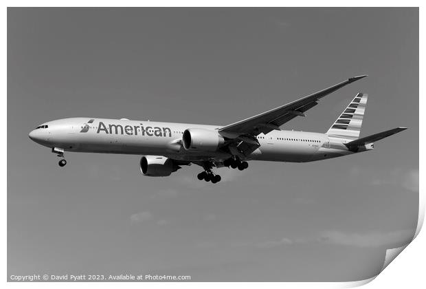 American Airlines Boeing 777-323  Print by David Pyatt