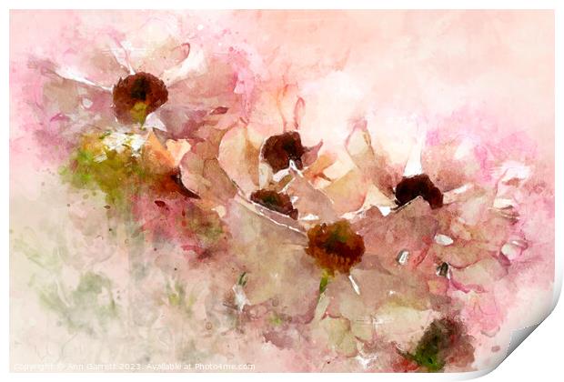 Ranunculus Watercolor Print by Ann Garrett