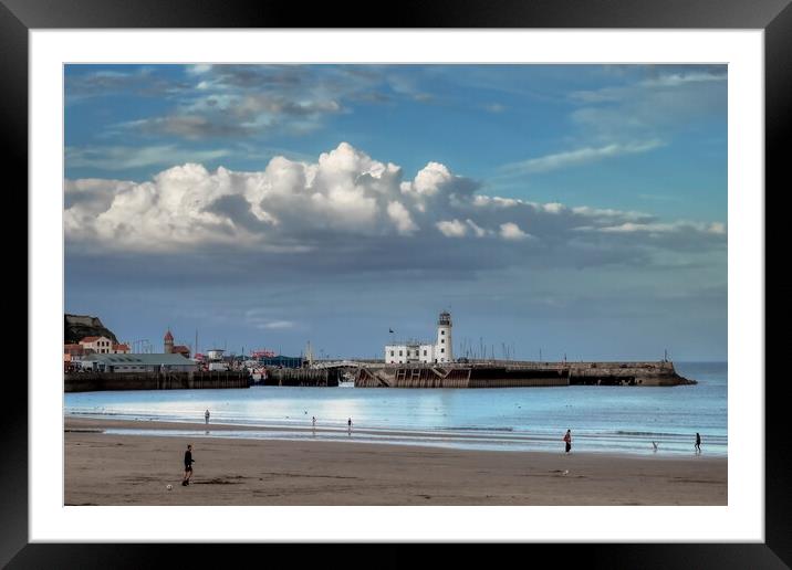 The Lighthouse Scarborough Framed Mounted Print by Derek Beattie