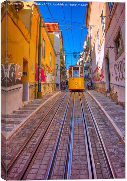 Lisbon Portugal Tramway Network Canvas Print by Navin Mistry
