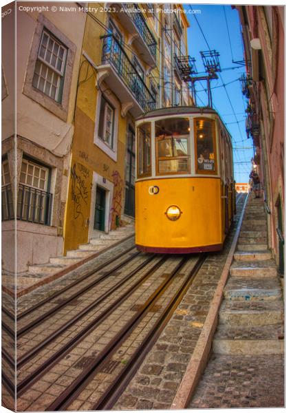 Lisbon Portugal Tramway Network Canvas Print by Navin Mistry