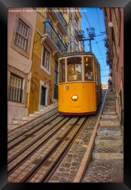 Lisbon Portugal Tramway Network Framed Print by Navin Mistry