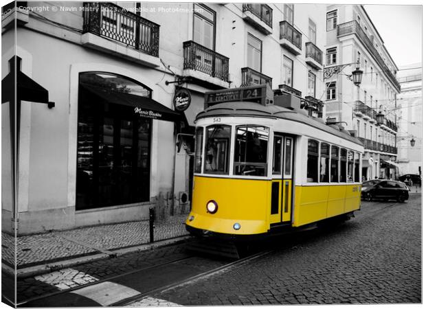 Lisbon Portugal Tramway Network Canvas Print by Navin Mistry
