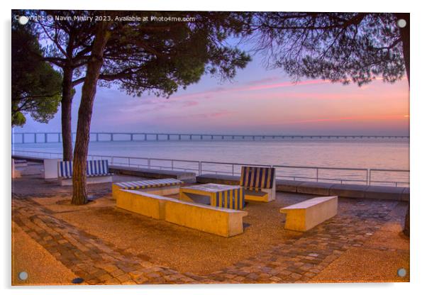 Sunrise Parque das Nações, Lisbon Portugal Acrylic by Navin Mistry