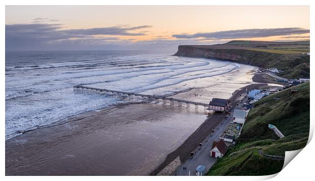 Saltburn Sea Rolls In Print by Apollo Aerial Photography