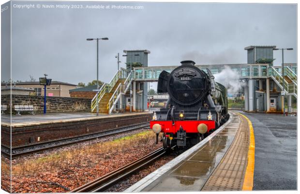 The Flying Scotsman at Perth Scotland Canvas Print by Navin Mistry