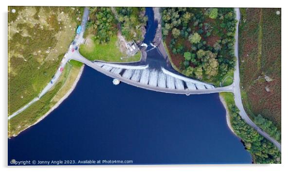 Elan Valley Craig Goch dam  Acrylic by Jonny Angle