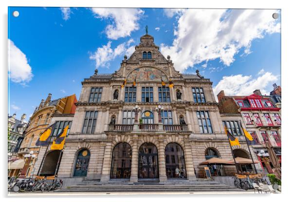 Royal Dutch Theatre in Gent, Belgium Acrylic by Chun Ju Wu