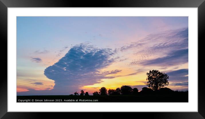 Sky cloud Framed Mounted Print by Simon Johnson