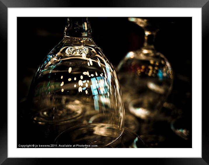 the glass isn't even half full.... Framed Mounted Print by Jo Beerens