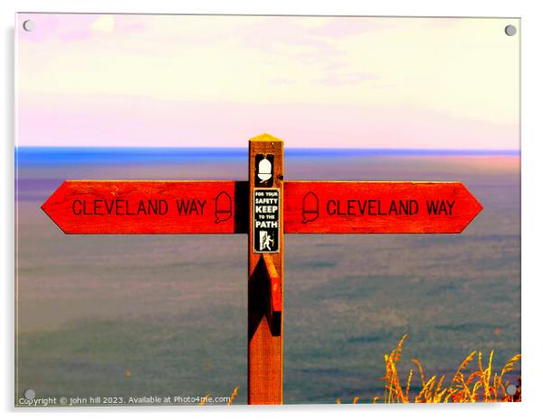 Cleveland Way coastal footpath Acrylic by john hill
