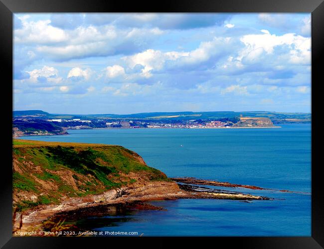 Scarborough bay Yorkshire Framed Print by john hill