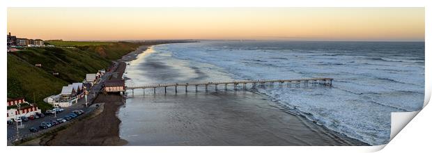 Saltburn In the Early Morning Print by Apollo Aerial Photography