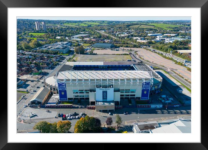 Elland Road From The Air Framed Mounted Print by Apollo Aerial Photography