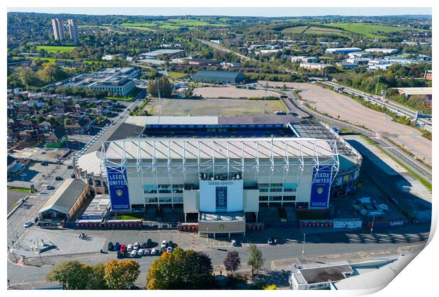 Elland Road From The Air Print by Apollo Aerial Photography