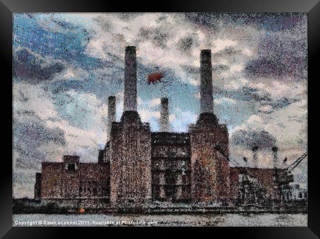 Pink Floyd's Pig, Battersea Power Station Framed Print by Dawn O'Connor