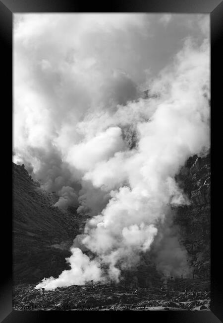 Smoke stacks Framed Print by Alex Fukuda