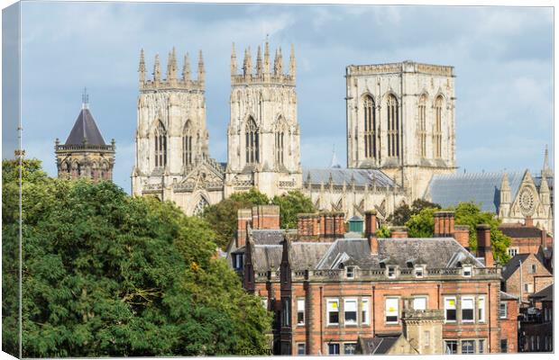 York Minster from the City Walls Canvas Print by Keith Douglas