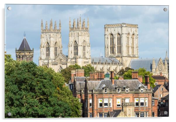 York Minster from the City Walls Acrylic by Keith Douglas