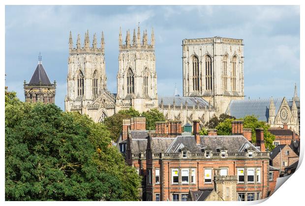 York Minster from the City Walls Print by Keith Douglas