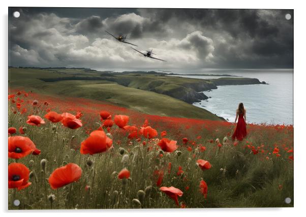 Eternal Embrace A Poppy's Promise Acrylic by J Biggadike