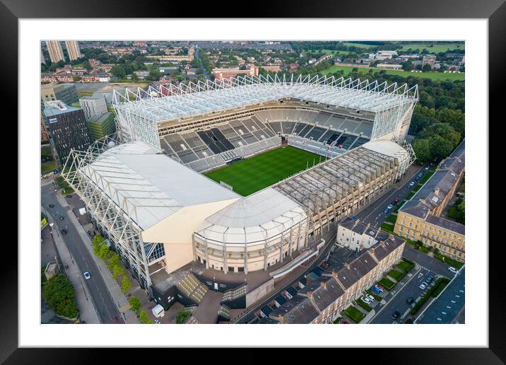 St James Park Newcastle Framed Mounted Print by Apollo Aerial Photography