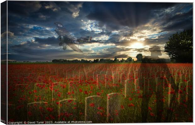 Ghostly Echoes of The Great War Canvas Print by David Tyrer