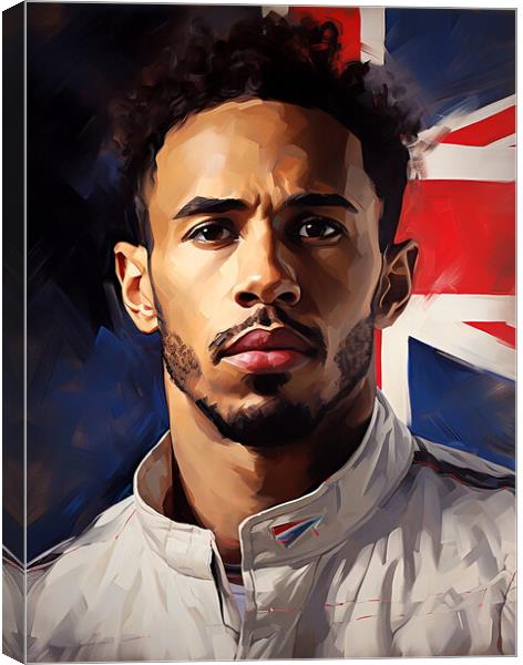 Lewis Hamilton Canvas Print by Steve Smith