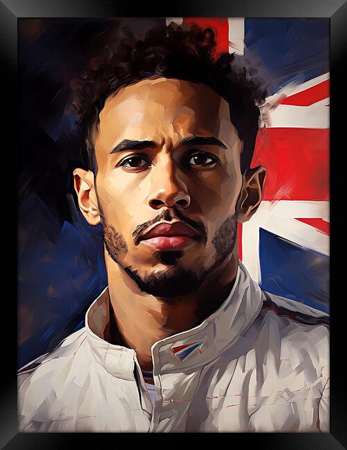 Lewis Hamilton Framed Print by Steve Smith