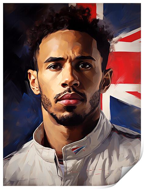 Lewis Hamilton Print by Steve Smith