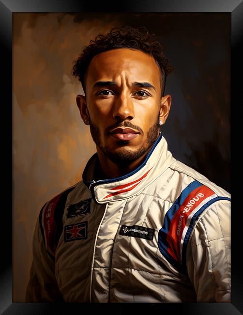 Lewis Hamilton Framed Print by Steve Smith