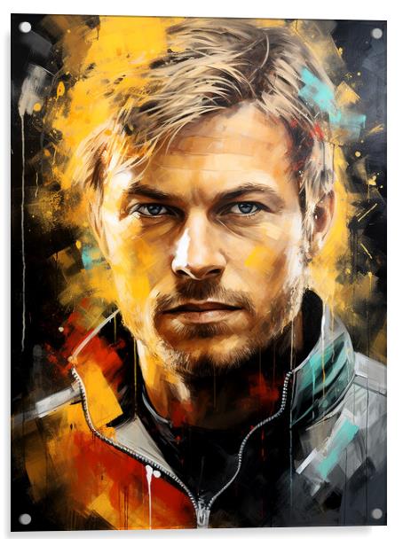 Nico Rosberg Acrylic by Steve Smith