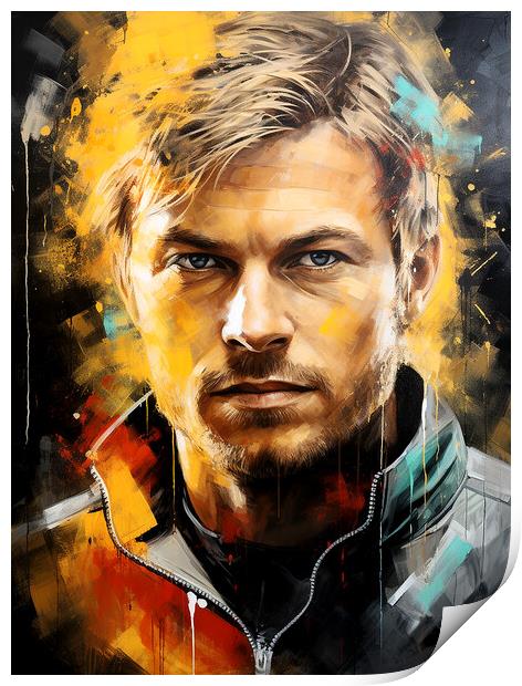 Nico Rosberg Print by Steve Smith