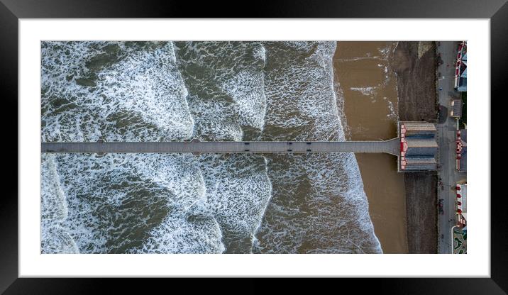 The Long Pier Saltburn by the Sea Framed Mounted Print by Apollo Aerial Photography