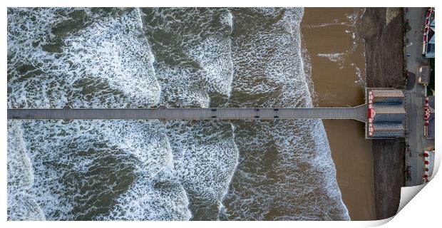 The Long Pier Saltburn by the Sea Print by Apollo Aerial Photography