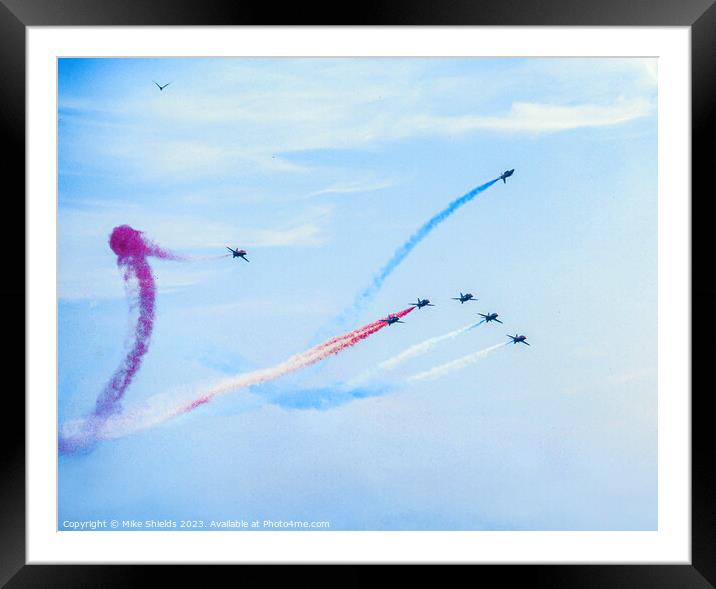 The Red Arrows  Framed Mounted Print by Mike Shields
