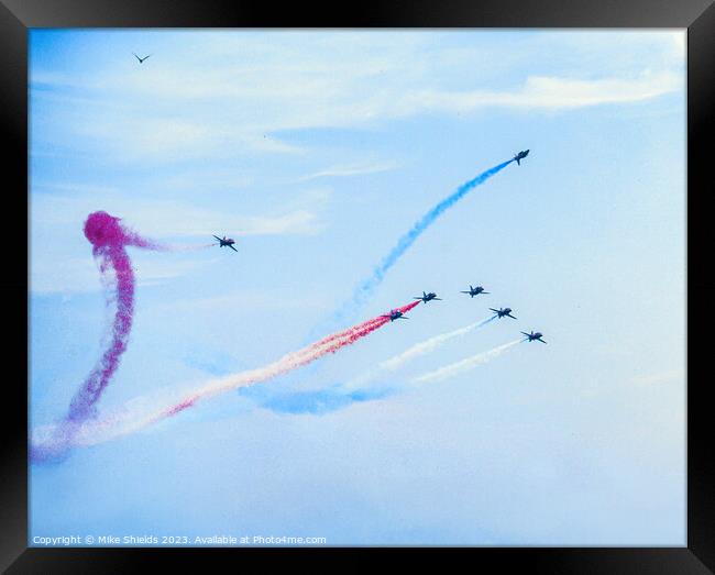The Red Arrows  Framed Print by Mike Shields