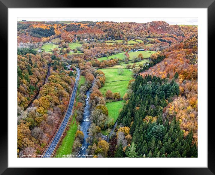 Fall in Snowdonia Framed Mounted Print by Mike Shields