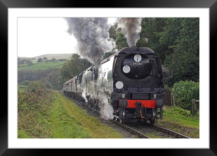 Double headed Bulleid Pacifics. Framed Mounted Print by David Birchall